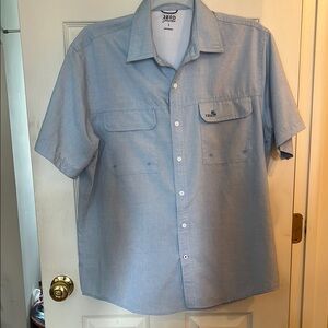 Izod Blue Lightweight Casual Button Down Shirt